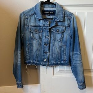 Express Crop Jean Jacket Size S with Pockets